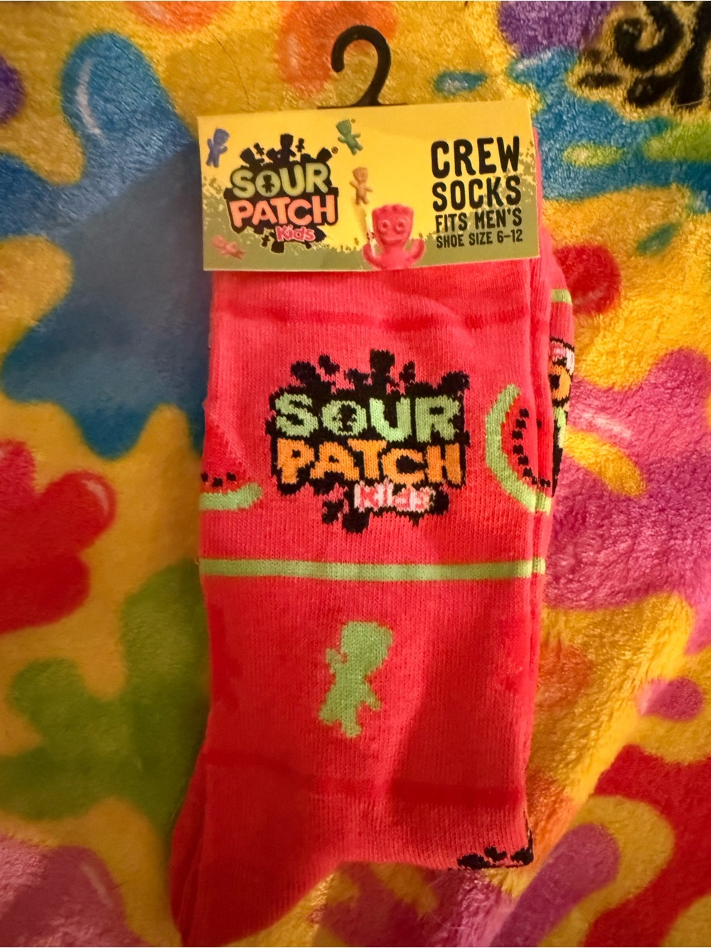 Bnwt sour patch watermelon crew socks